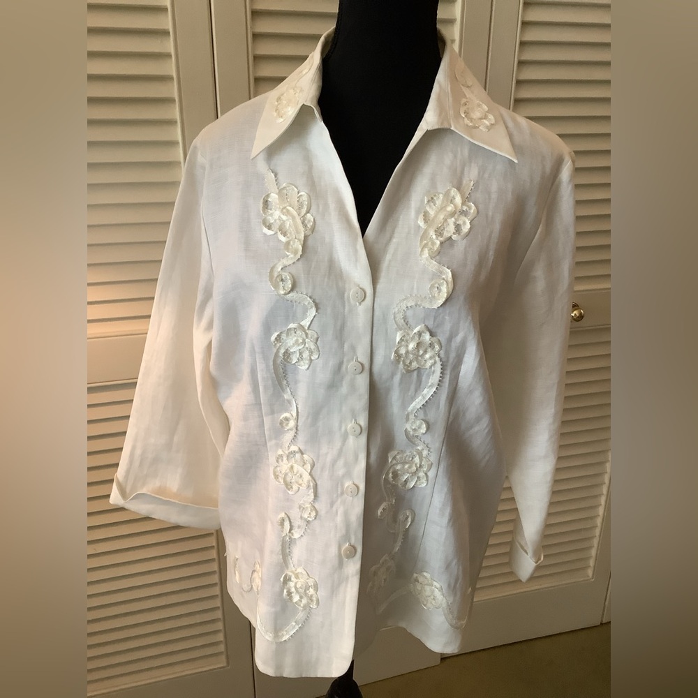 Anne Carson Linen Jacket - Large